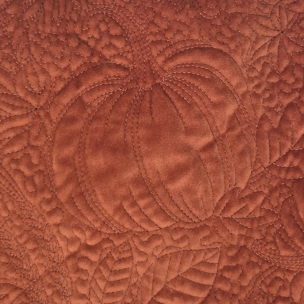 Brooks Brothers Terracotta Pumpkin Stitch Quilted Square Pillow Sham Case